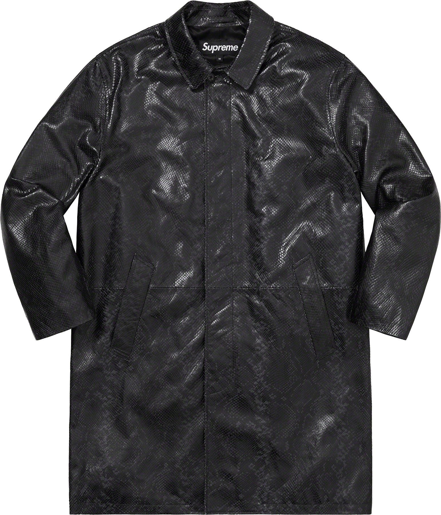 Leather Snake Trench Coat view 12